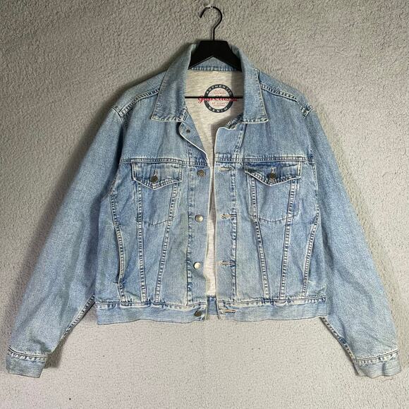 Vintage Gap Denim Jacket Women’s M Light Wash Hong Kong 90s Y2K Classic Fit - Picture 2 of 14